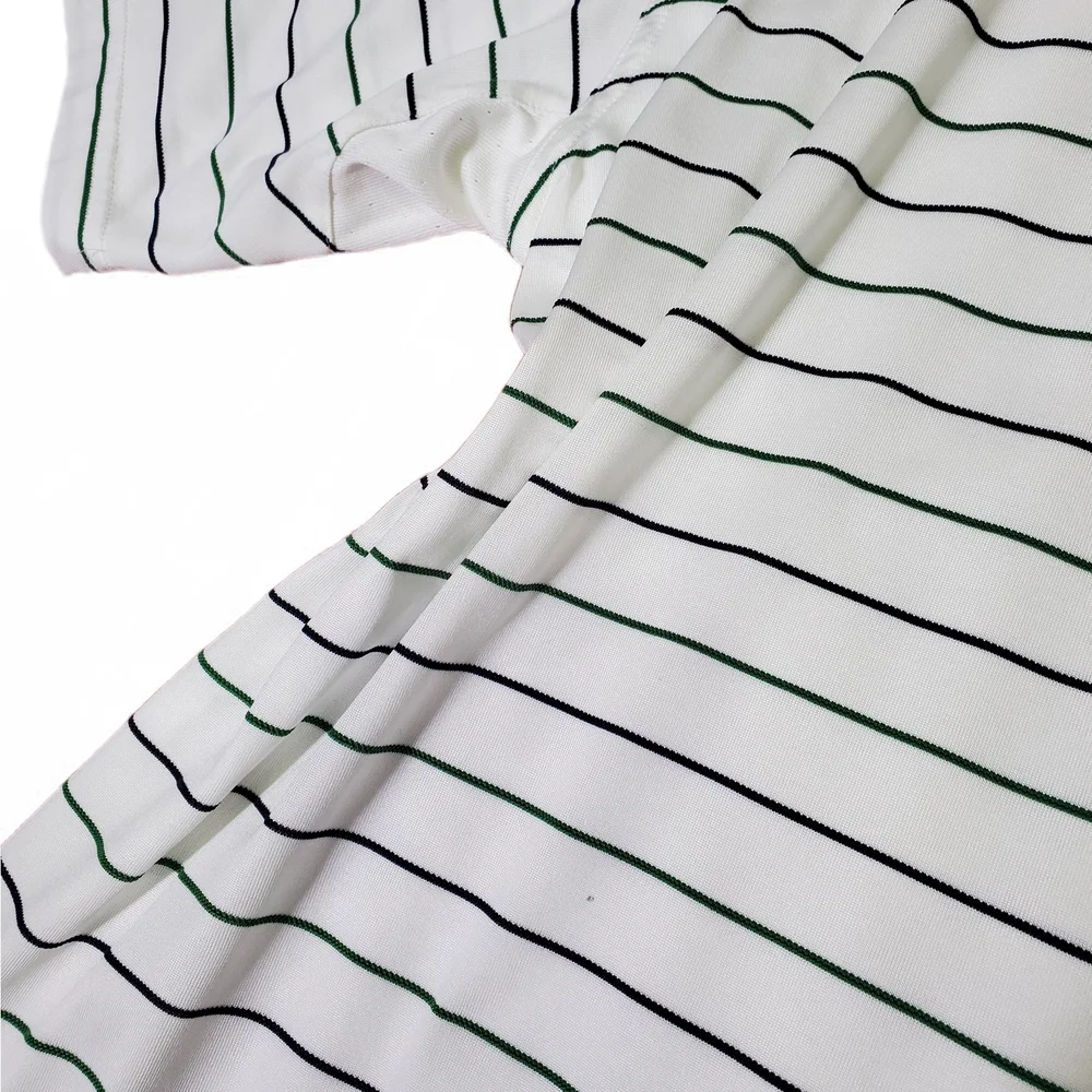 Vintage Adidas Shirt Men White Striped Golf ClimaCool Y2K Classic Polos Shirt XL